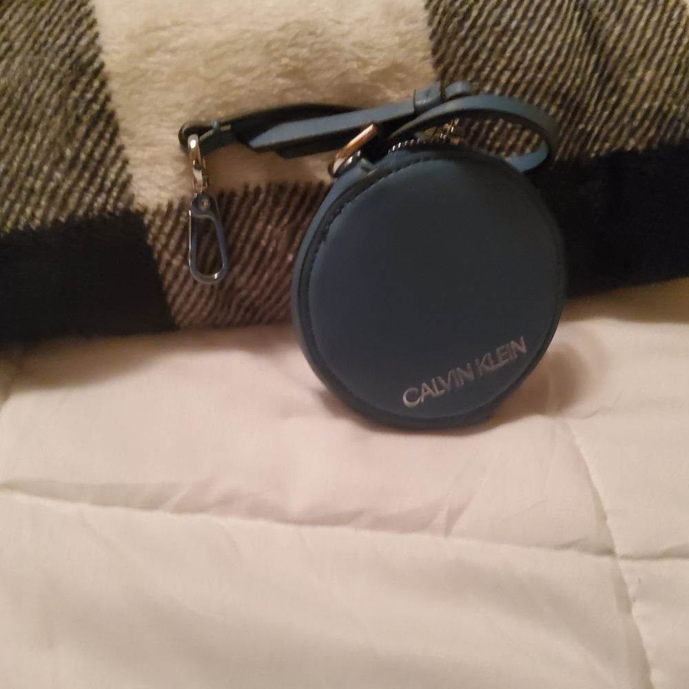 Calvin Klein Navy Circular Wristlet